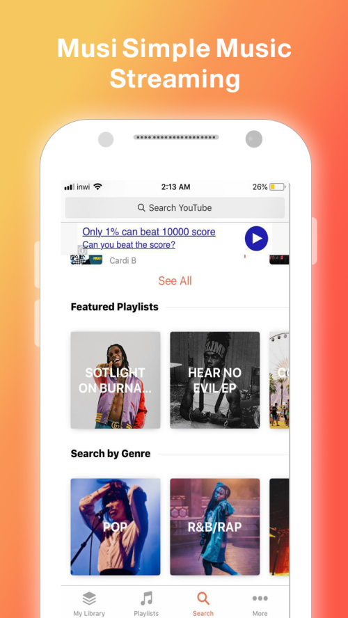 Musi : Simple Music Streaming Advice 2019 Tangkapan skrin 2