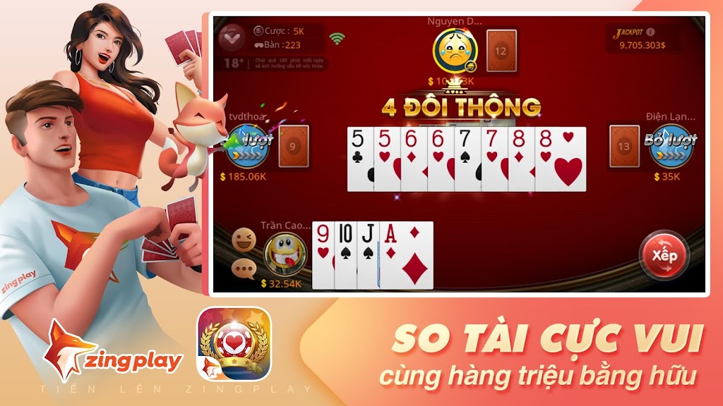 Tiến lên Miền Nam - Tiến Lên - ZingPlay ဖန်သားပြင်ဓာတ်ပုံ 1
