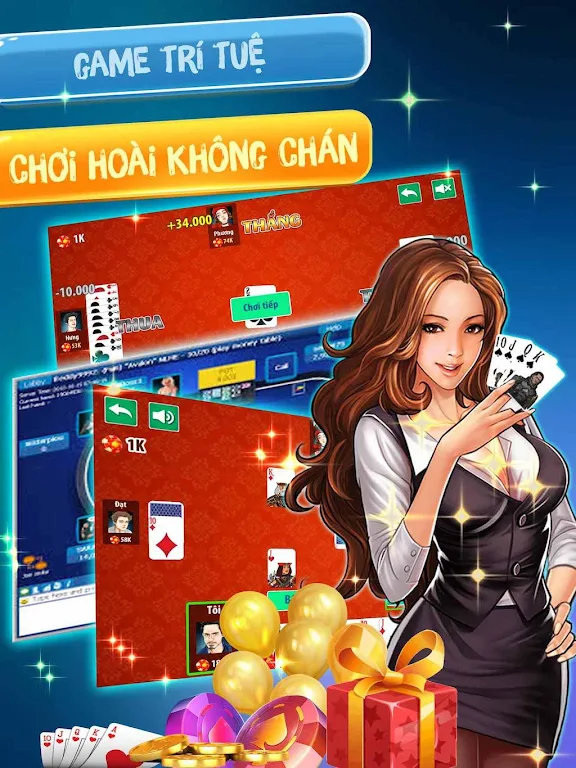 Đánh  tiến lên OFFLINE - tien len mien nam 스크린샷 0