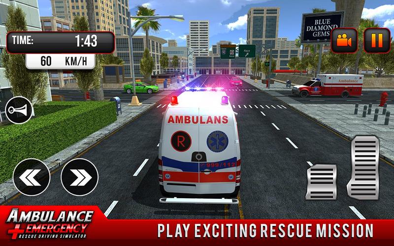 911 Ambulance City Rescue Game ภาพหน้าจอ 1