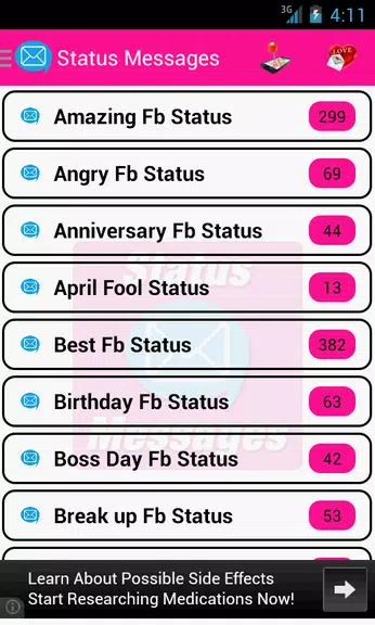 Status Messages Captura de pantalla 0