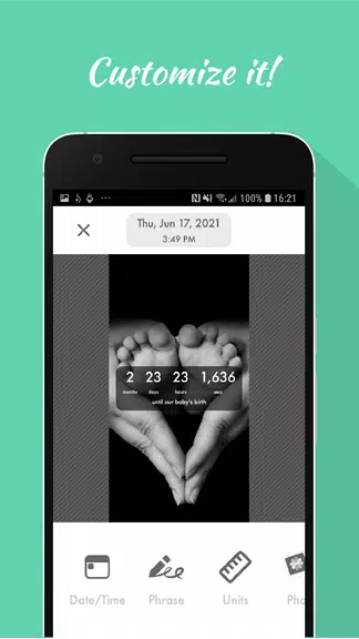 Baby Countdown Widget ဖန်သားပြင်ဓာတ်ပုံ 1