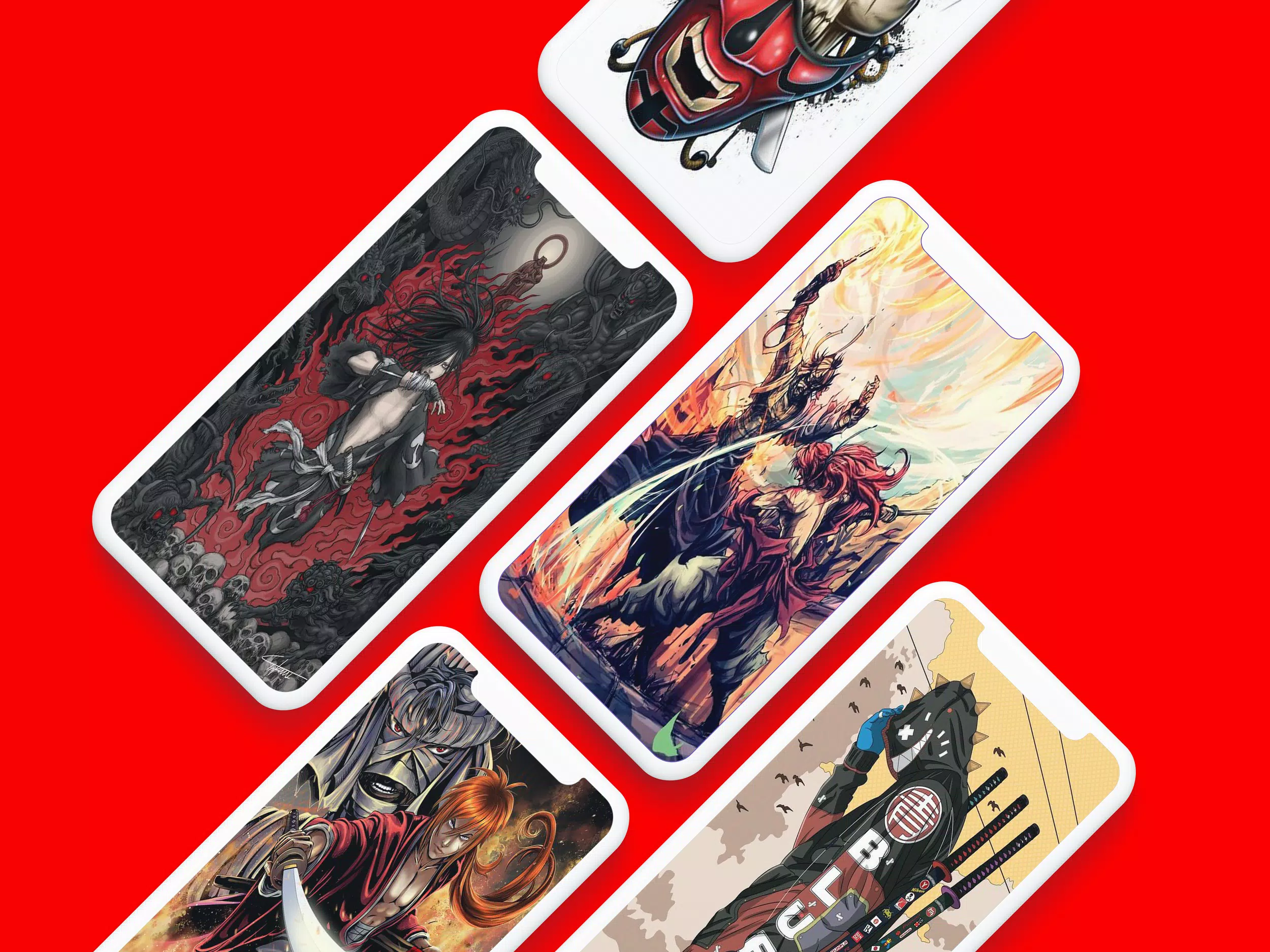 Samurai Art Wallpaper Ekran Görüntüsü 1