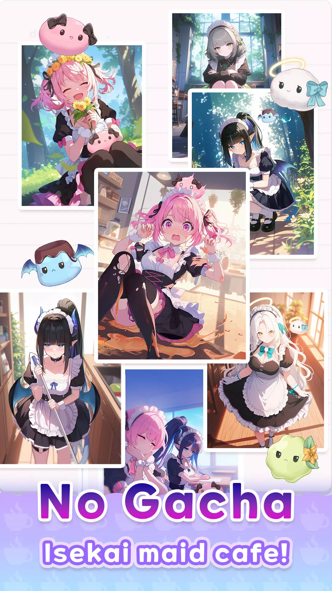 Merge Maid Cafe - Isekai Story Captura de pantalla 1