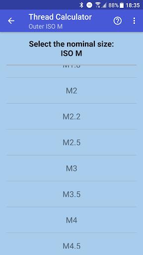 Thread calculator Ekran Görüntüsü 1