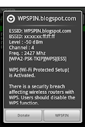 WPSPIN. WPS Wireless Scanner. Zrzut ekranu 0