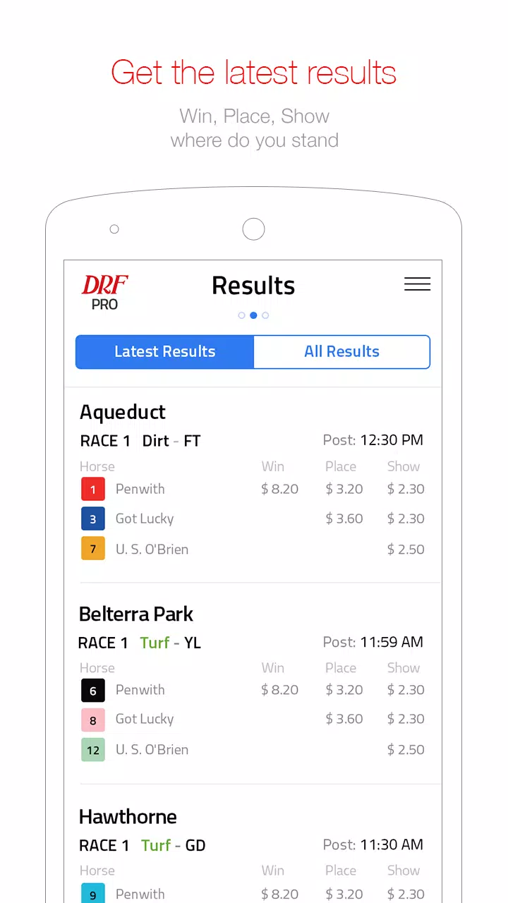 Daily Racing Form ဖန်သားပြင်ဓာတ်ပုံ 1