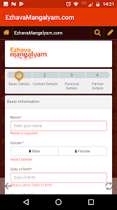 Schermata Ezhava Mangalyam Matrimony 0