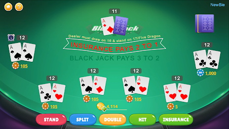 Blackjack - Casino World Capture d'écran 0