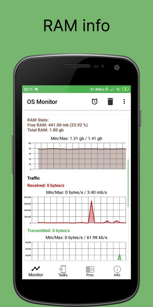 OS Monitor: Tasks Monitor 스크린샷 1