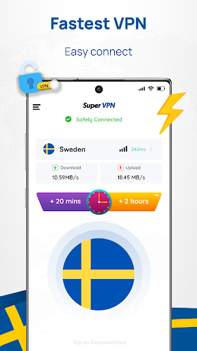 Sweden VPN: Get Sweden IP Capture d'écran 0