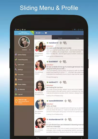 DroidMSG - Chat & Video Calls Screenshot 1