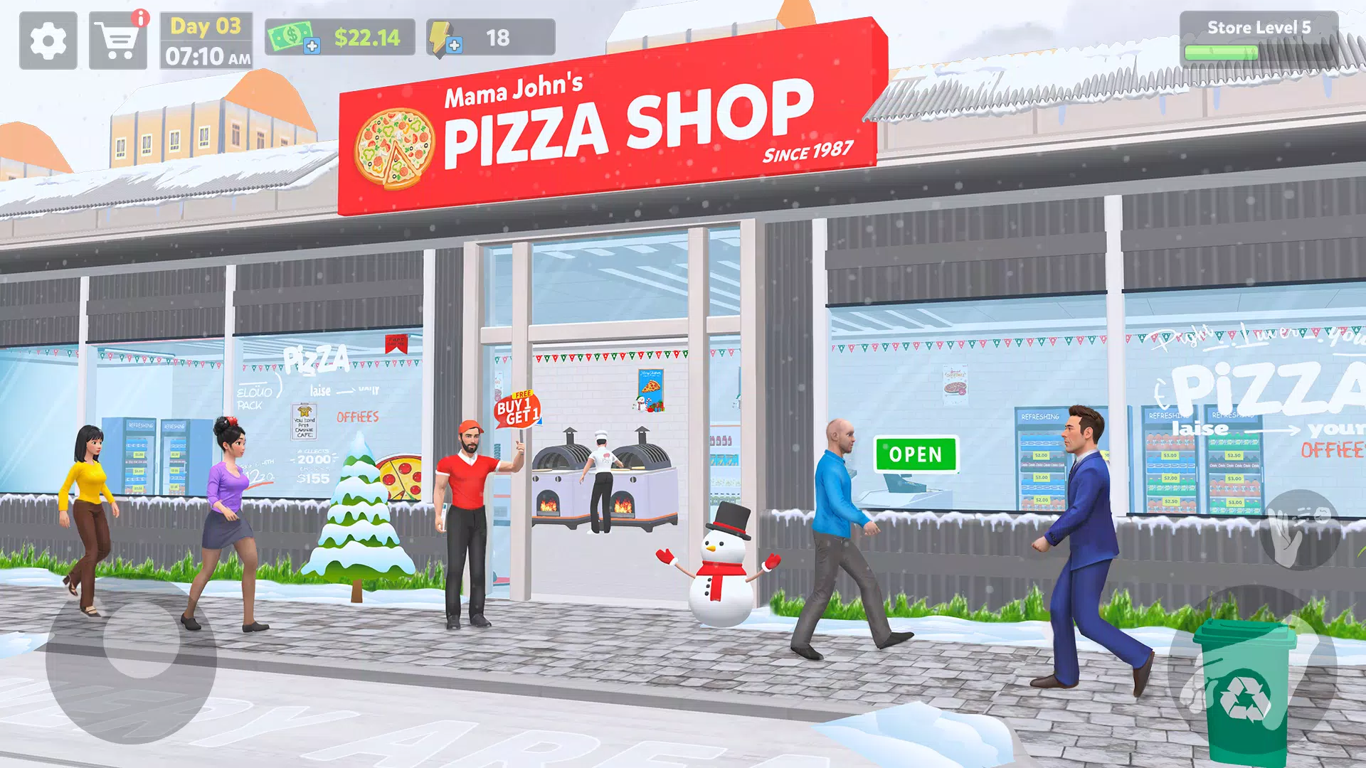 Pizza Shop Simulator 3D Captura de tela 0