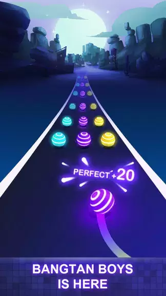 BTS Road Tiles: KPOP Colour Ball Dancing Road Run! Screenshot 2