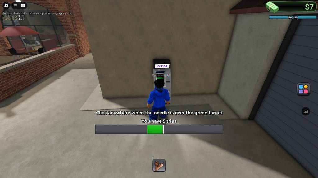 Pemain menggodam ATM di blockspin