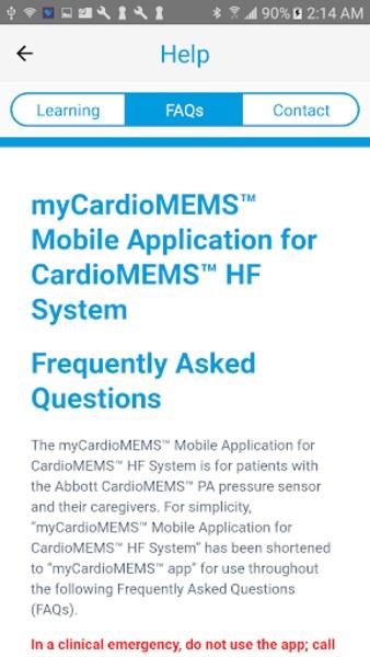 myCardioMEMS™ Capture d'écran 1