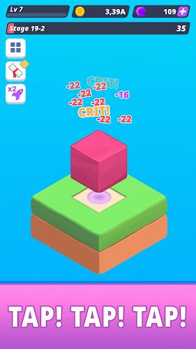 Tap Tap Cube - Idle Clicker স্ক্রিনশট 1