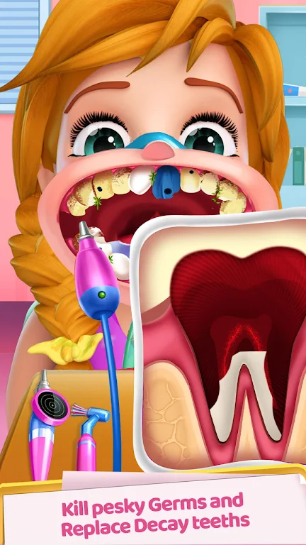 Crazy Dentist Fun Doctor Games Captura de tela 2