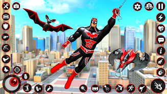 Bat Hero Dark Crime City Game ဖန်သားပြင်ဓာတ်ပုံ 2