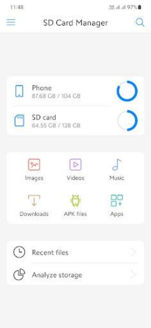 SD Card Manager For Android Screenshot 2