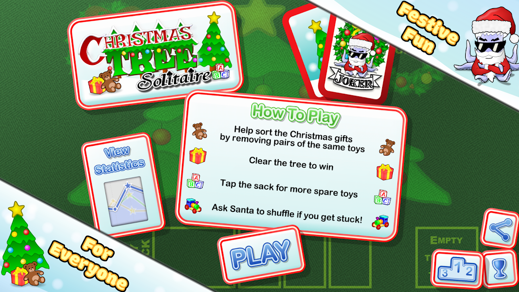 Christmas Tree Solitaire ဖန်သားပြင်ဓာတ်ပုံ 3