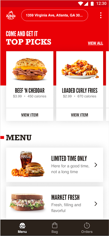 Arby's Fast Food Sandwiches Ekran Görüntüsü 0