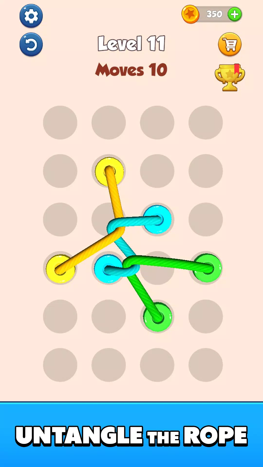 Color Tangled Rope 3D স্ক্রিনশট 0