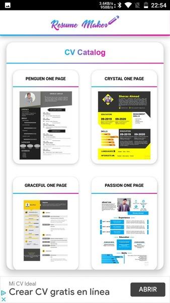 Resume Builder & CV maker :PDF Captura de tela 0