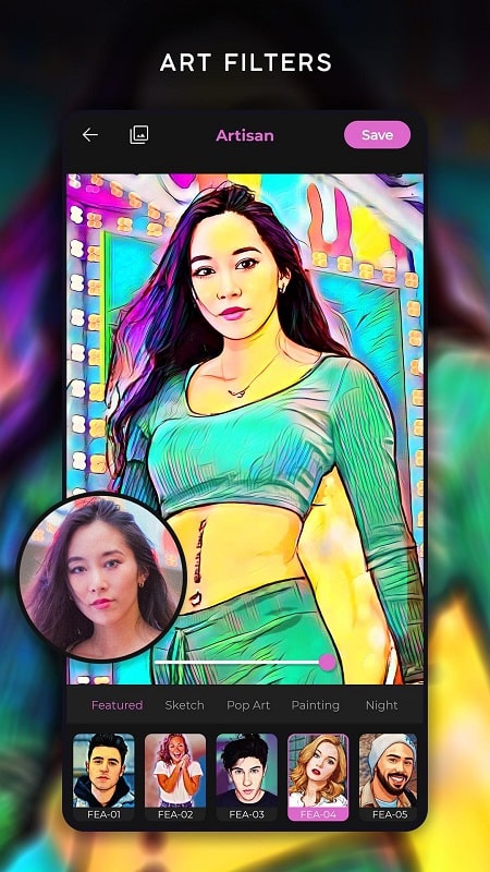 아티산: 만화 사진 편집기 & 예술 사진 필터 스크린샷 3