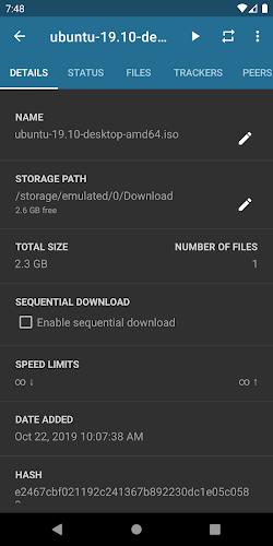 Schermata Flud - Torrent Downloader 3