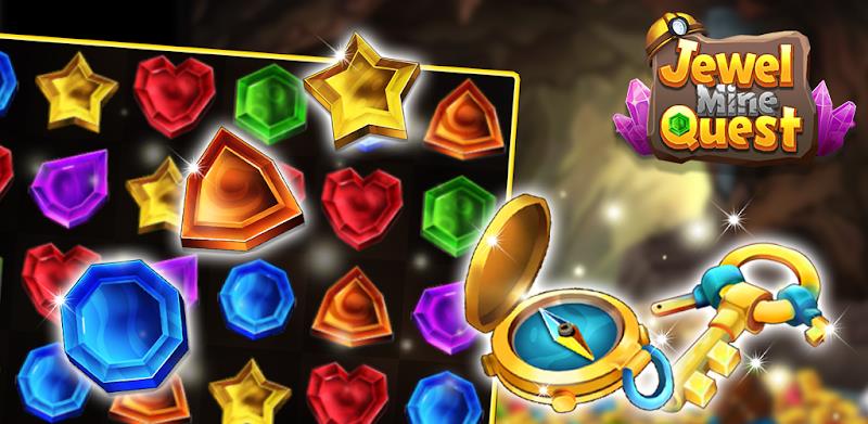 Jewel Mine Quest: Match-3 Schermafbeelding 1