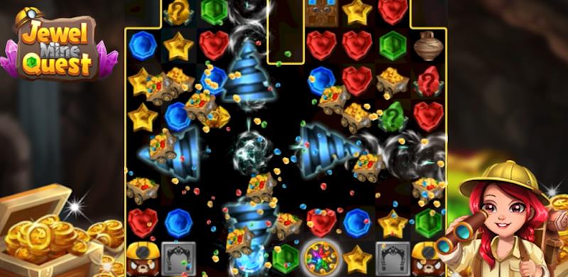 Jewel Mine Quest: Match-3 Скриншот 2