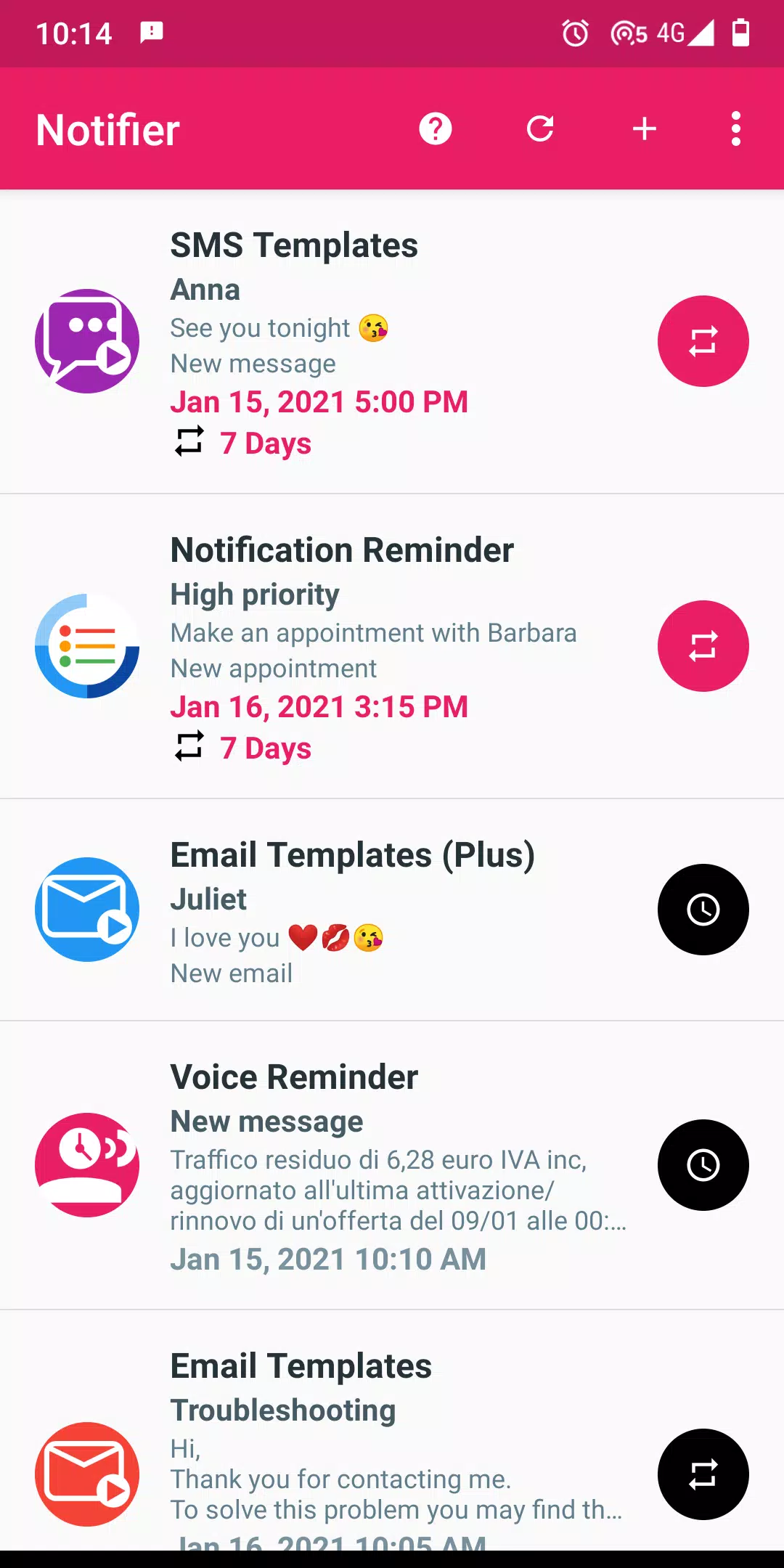 Schermata Fake Notifications 3