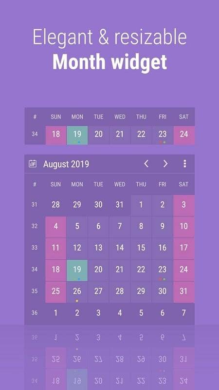 Calendar Widget: Month/Agenda Captura de tela 0