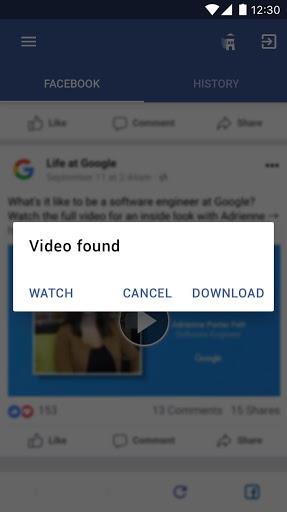 Schermata Video Downloader for Facebook Video Downloader 2