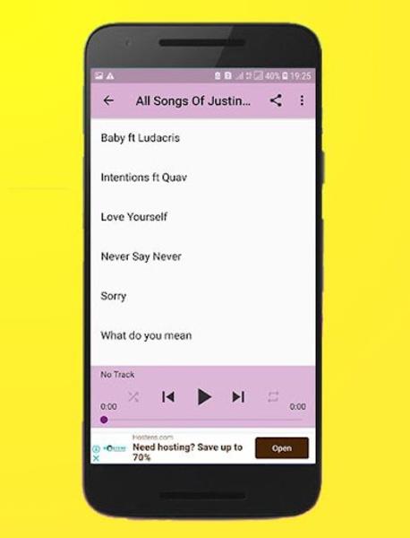 All Songs Of Justin Bieber Offline Скриншот 1