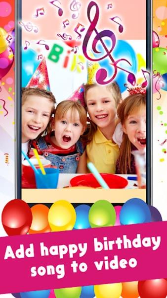 Happy Birthday Video Maker With Music And Photos Скриншот 0