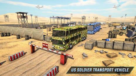 Army Bus Transporter Sim Games Ekran Görüntüsü 0