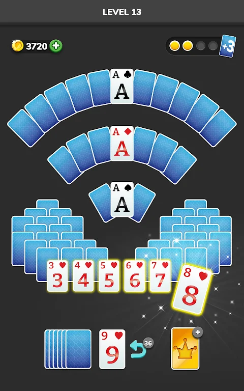 Solitaire 3D - Tripeaks Puzzle स्क्रीनशॉट 1