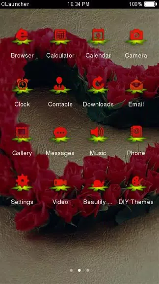 Schermata Roses Heart Theme C Launcher 1