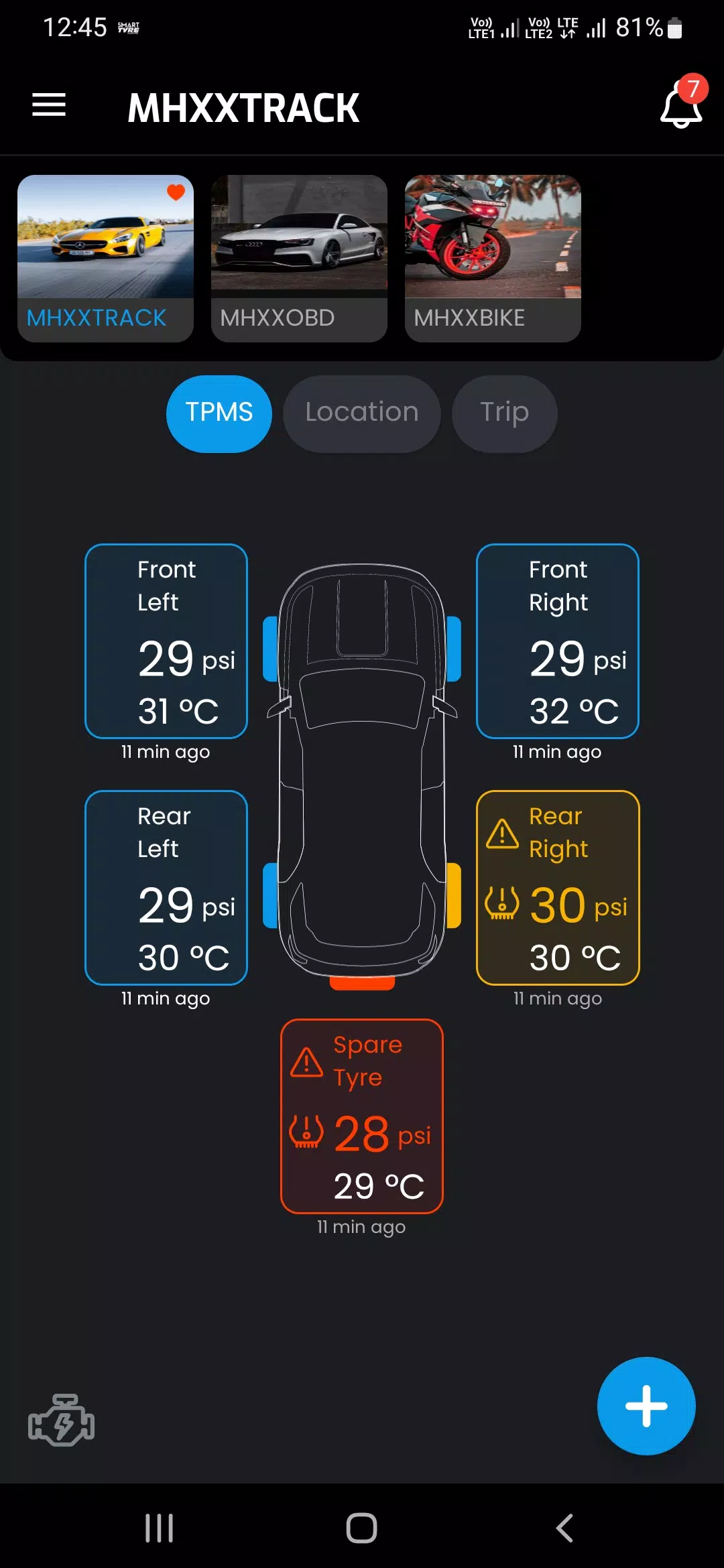 SMART TYRE CAR & BIKE Tangkapan skrin 0