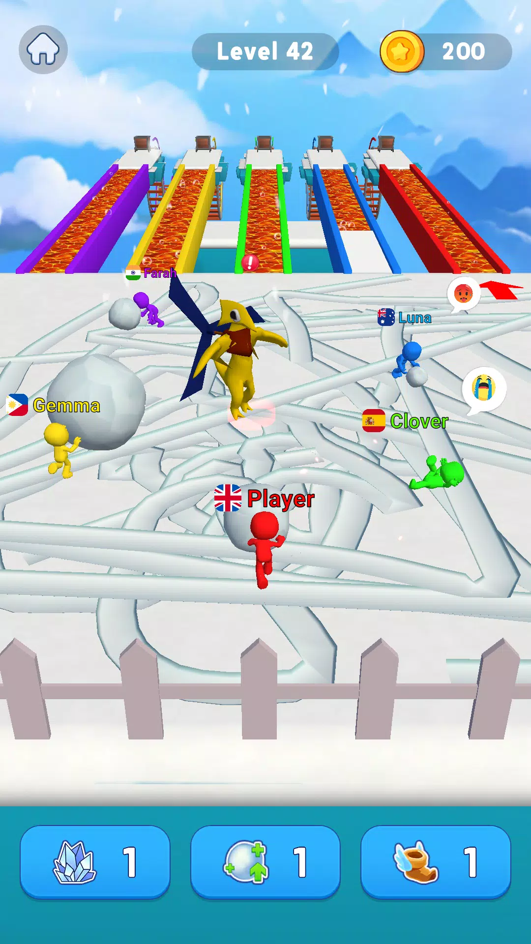 Snowball Race 3D: Ice Bridge应用截图第1张