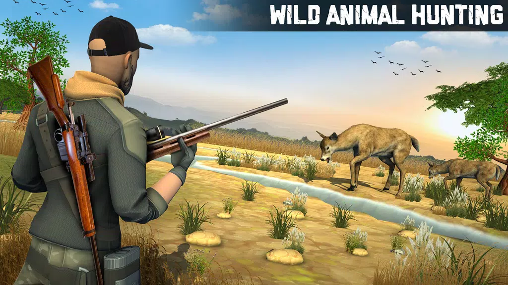 Wild Animal Hunting 3D Offline Schermafbeelding 0