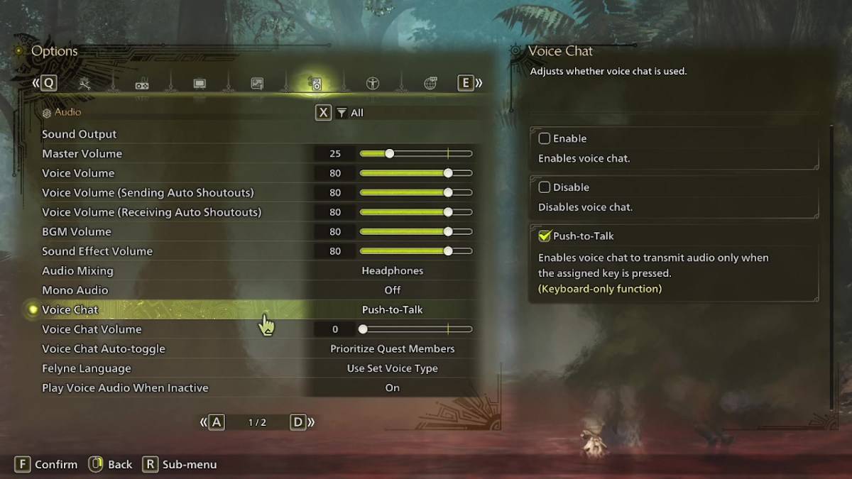 Monster Hunter Wilds - Voice Chat Settings