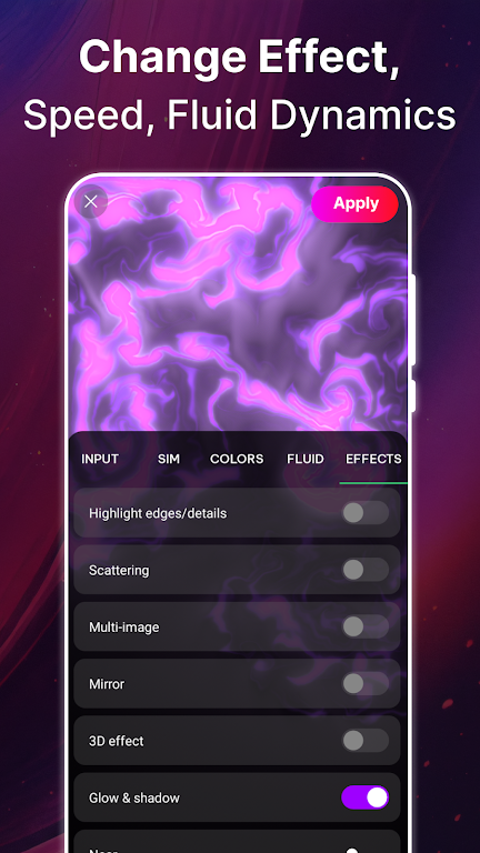 Fluid Live Wallpaper 3D Ảnh chụp màn hình 2