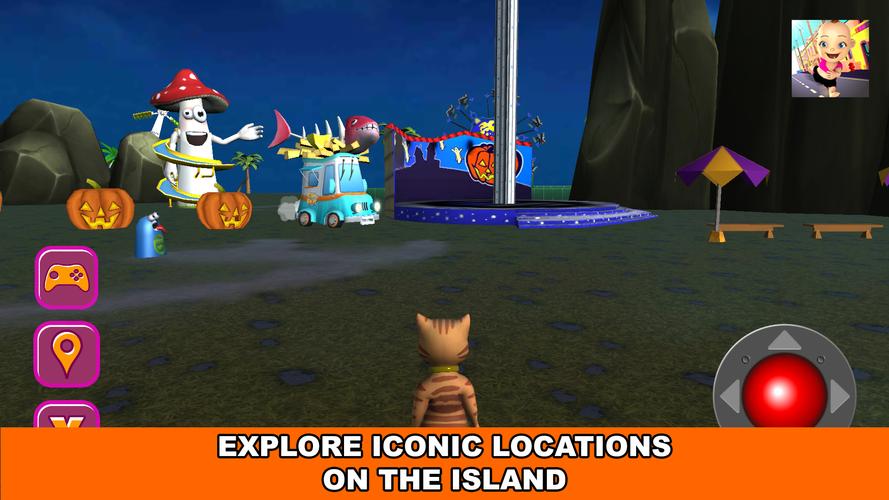 Halloween Cat Theme Park 3D Captura de pantalla 1