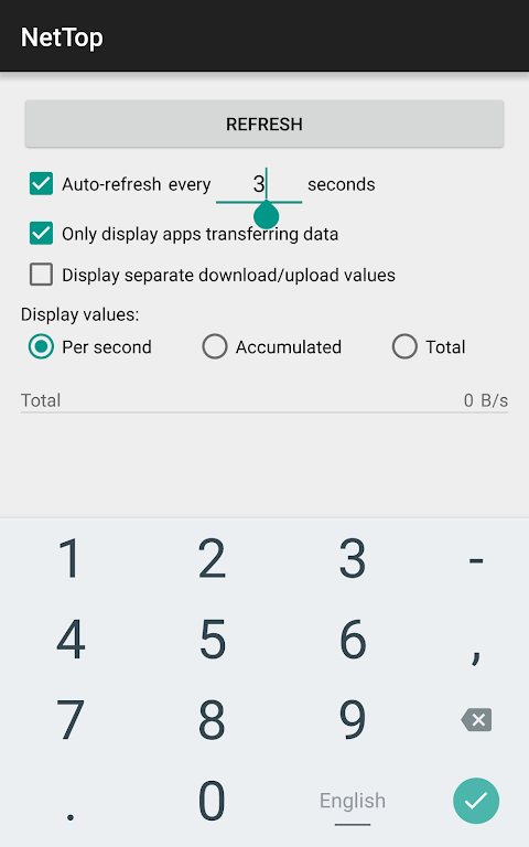 NetTop: RealTime Network Meter Capture d'écran 2