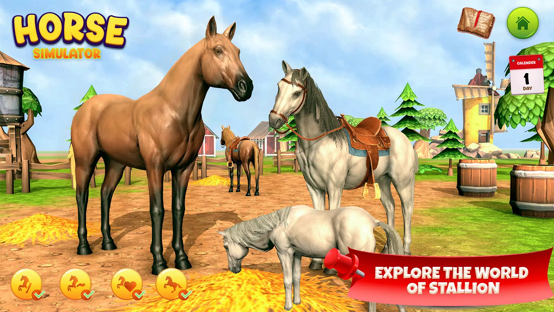 Horse Simulator Family Game 3D Schermafbeelding 3