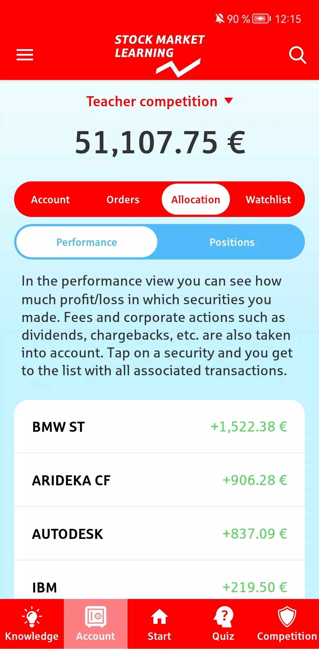 Stock Market Learning Zrzut ekranu 1