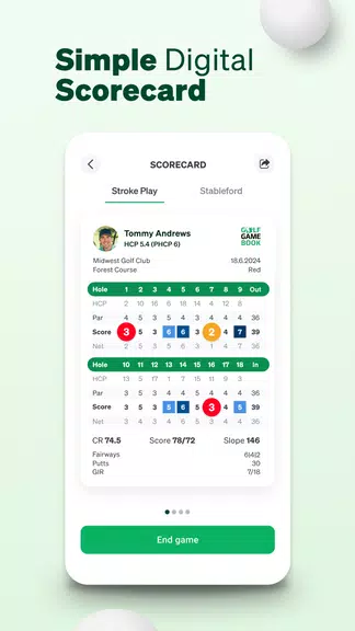 Golf GameBook Capture d'écran 1